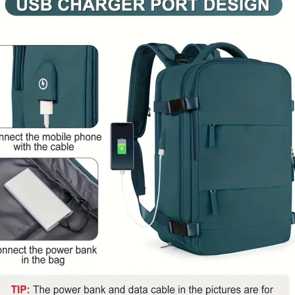 3 for $60 | Travel Backpack with USB charger port